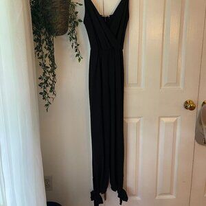 ROLLA COSTER Black Ribbed Jumpsuit - Tie bottoms in size XS